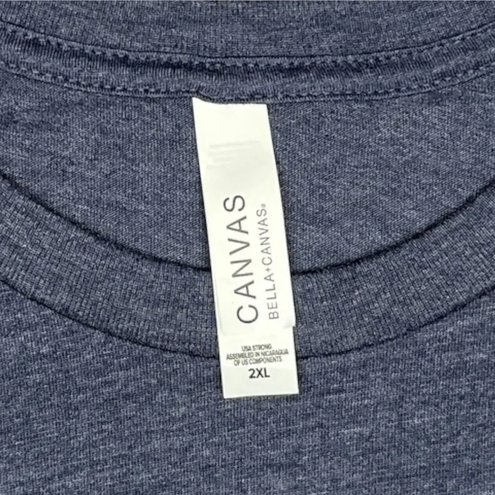 Bella+Canvas 2XL Dark Gray Tee Cancer Message USA Strong Nicaragua